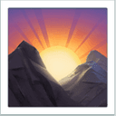 Sunrise over mountains emoji