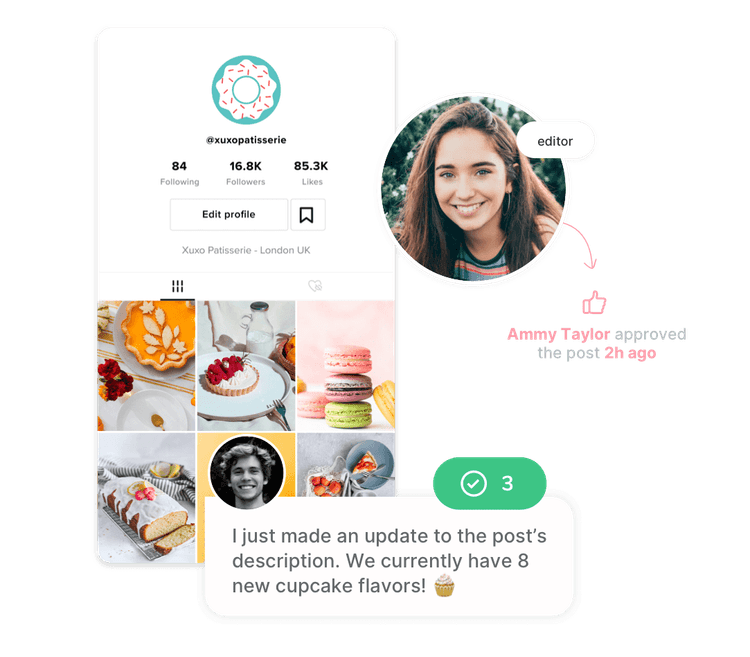 Sociality.io TikTok scheduling - Collaborative workflows with your team