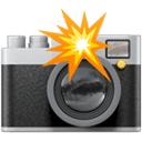 Camera with flash emoji