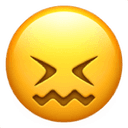 Confounded face emoji