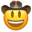 Cowboy hat face emoji