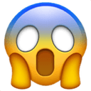 Face screaming in fear emoji