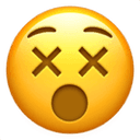 Face with crossed-out eyes emoji