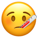 Face with thermometer emoji