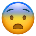 Fearful face emoji