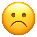 Frowning face emoji