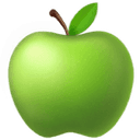 Green apple emoji