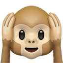 Hear no evil monkey emoji