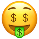Money mouth face emoji