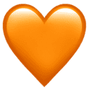 Orange heart emoji