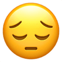 Pensive face emoji