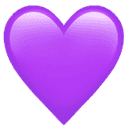 Purple heart emoji