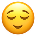 Relieved face emoji