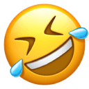 Rolling on the floor laughing emoji