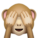See no evil monkey emoji