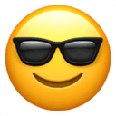 Smiling face with sunglasses emoji