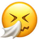 Sneezing face emoji