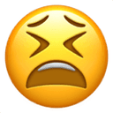 Tired face emoji
