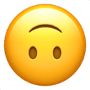 Upside down face emoji