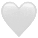 White heart emoji