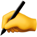 Writing hand emoji