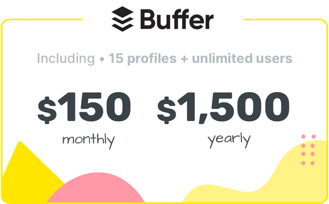 Social media management tools - Buffer pricing