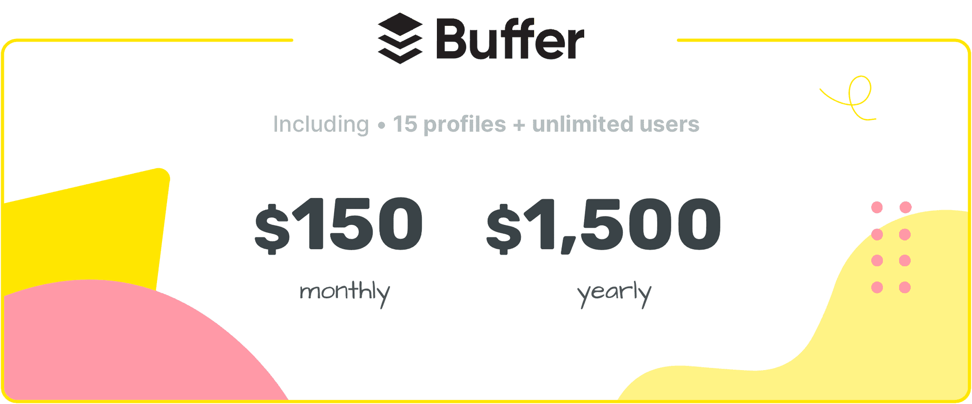 Social media management tools - Buffer pricing