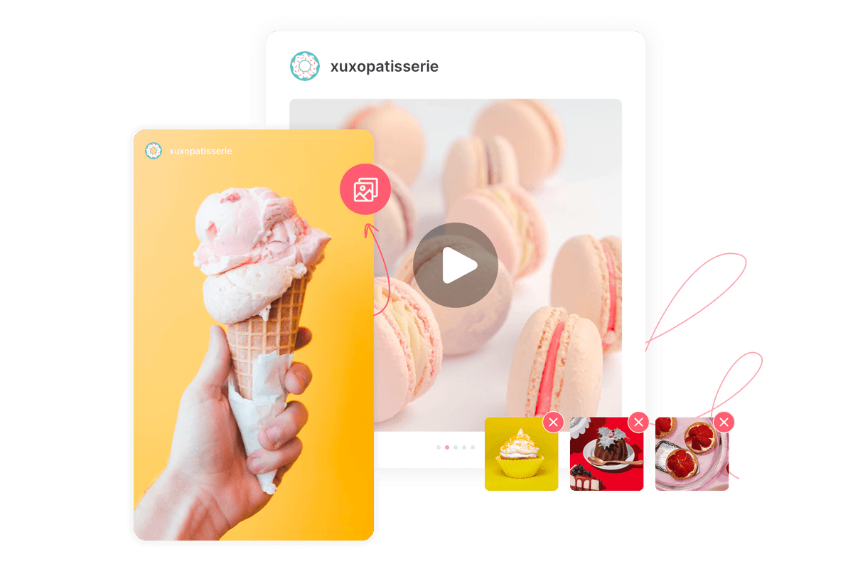 Schedule instagram stories and carousels in seconds
