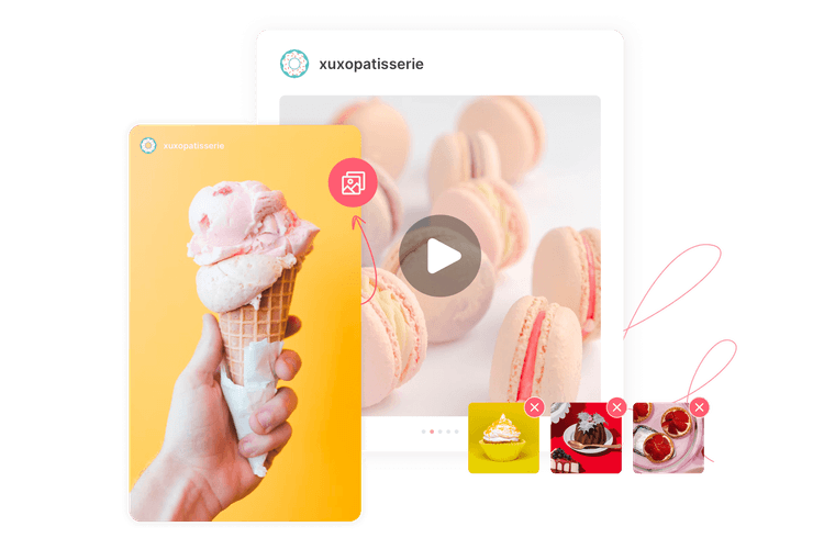 Schedule instagram stories and carousels in seconds