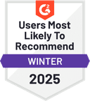 Users Most Likely To Recommend - G2 Summer report 2025