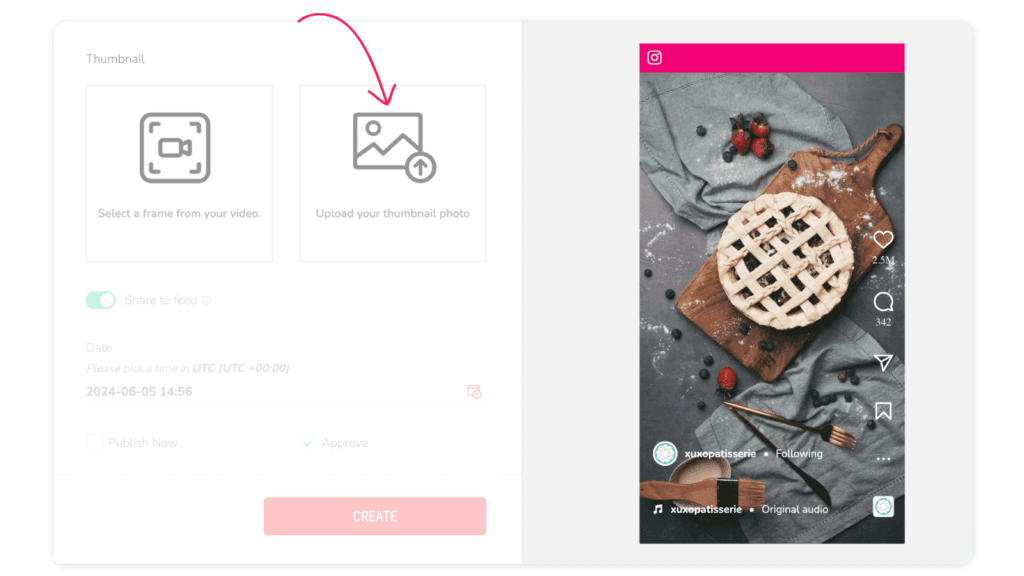 IG Reels Thumbnail upload is now supported in Publish
