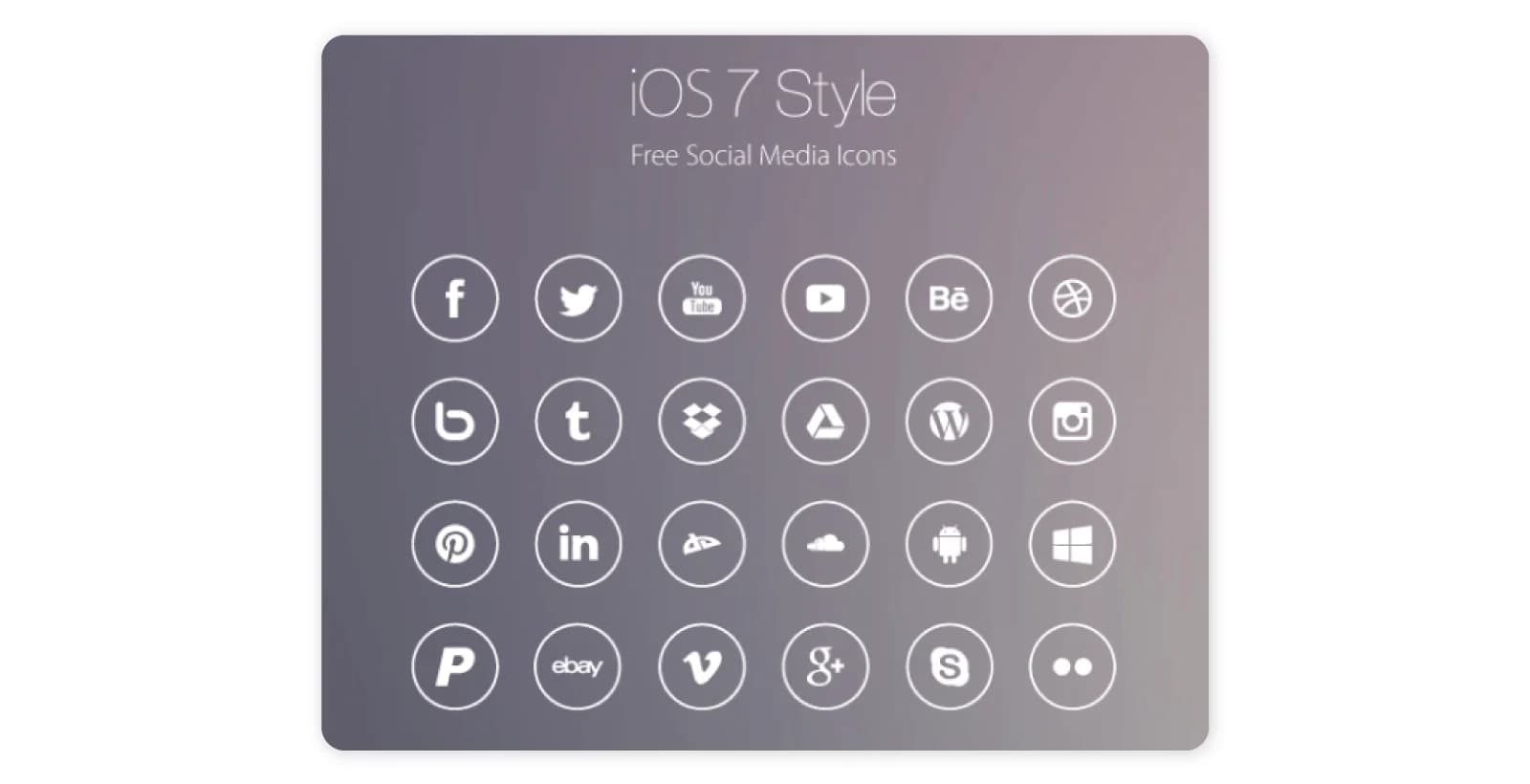 iOS Style Social Media Icons by Robert Ozolins