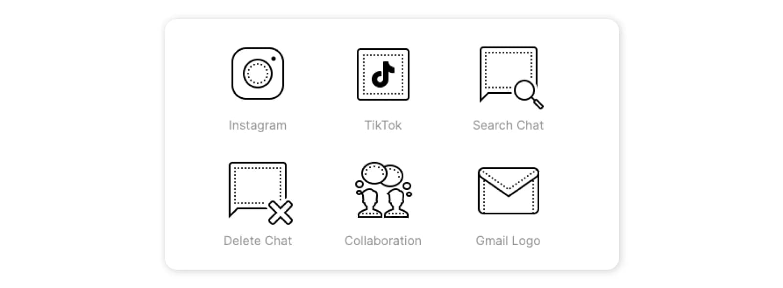 Dotty Social Media Icons