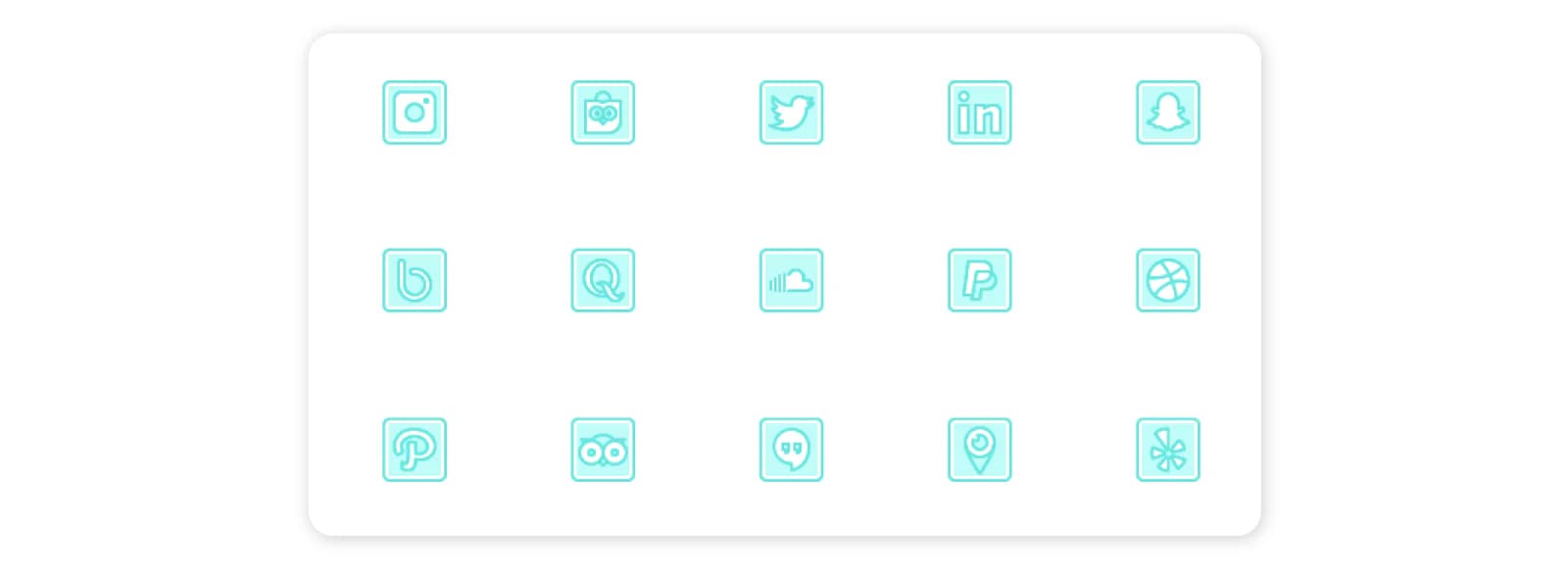 Filled Outline Blue Icon Set