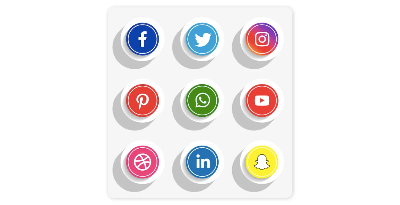 Floating Button Icon Set