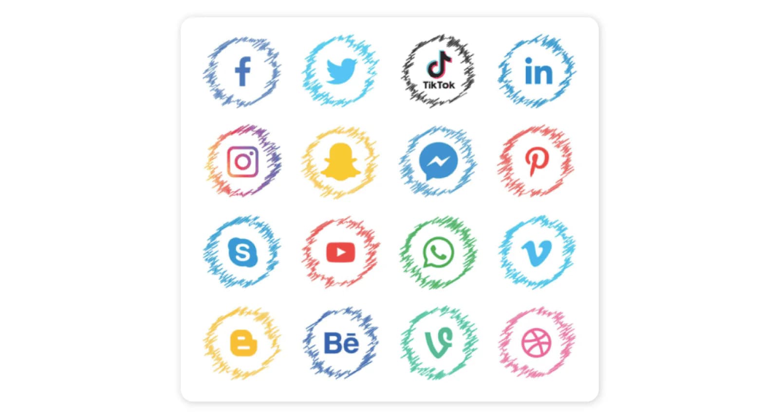Social media static set