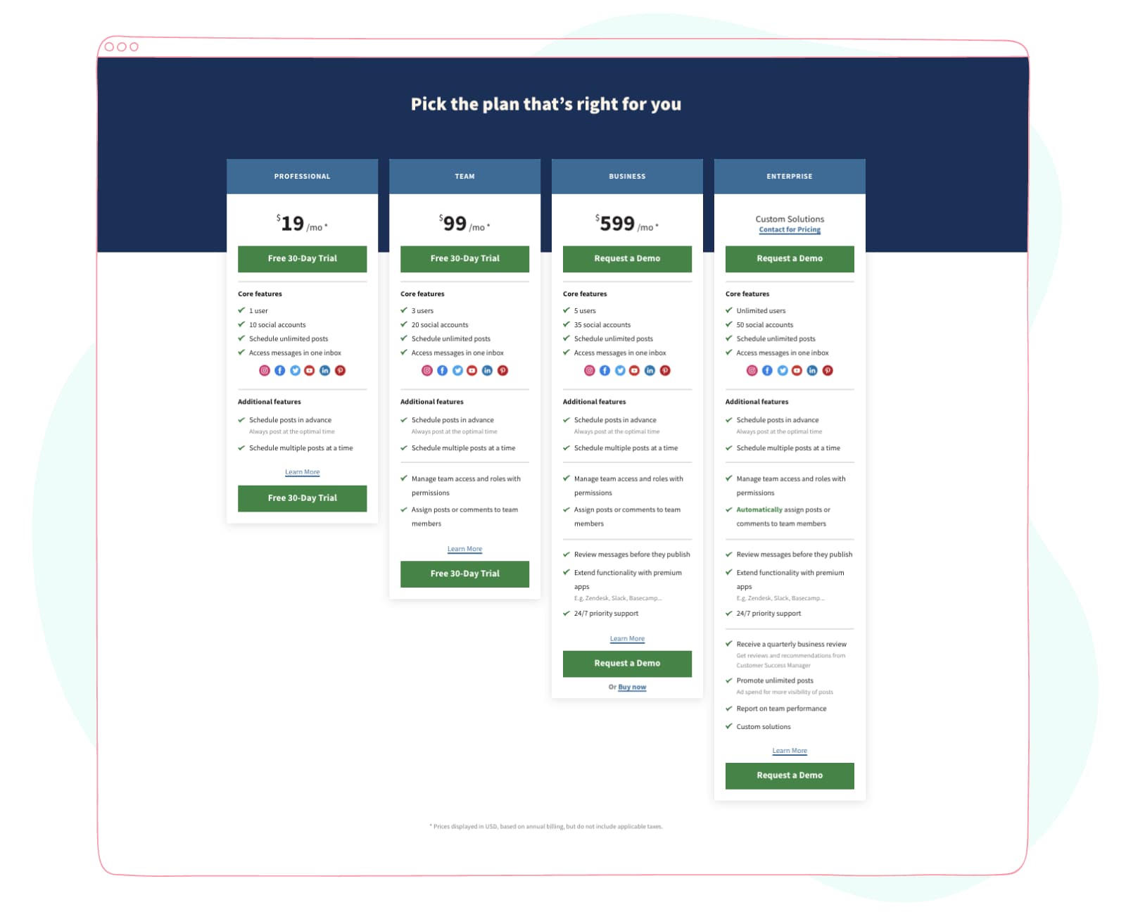 Hootsuite Pricing Plan
