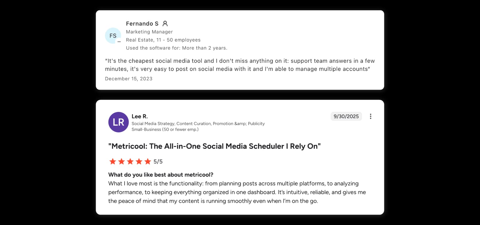 metricool-good-reviews