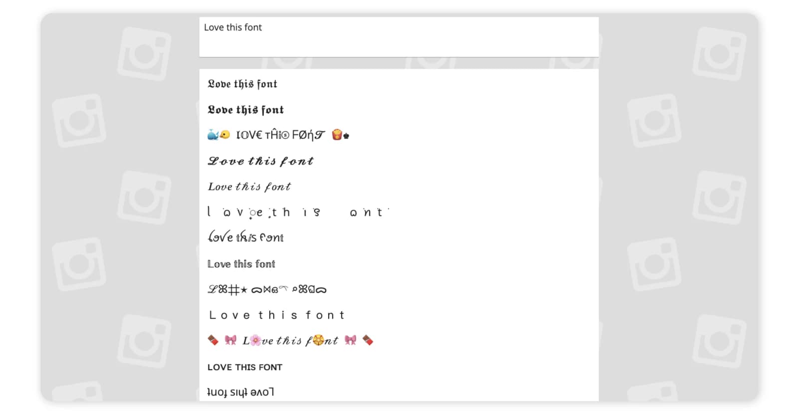 Instagram font generator tools - IGFonts.io