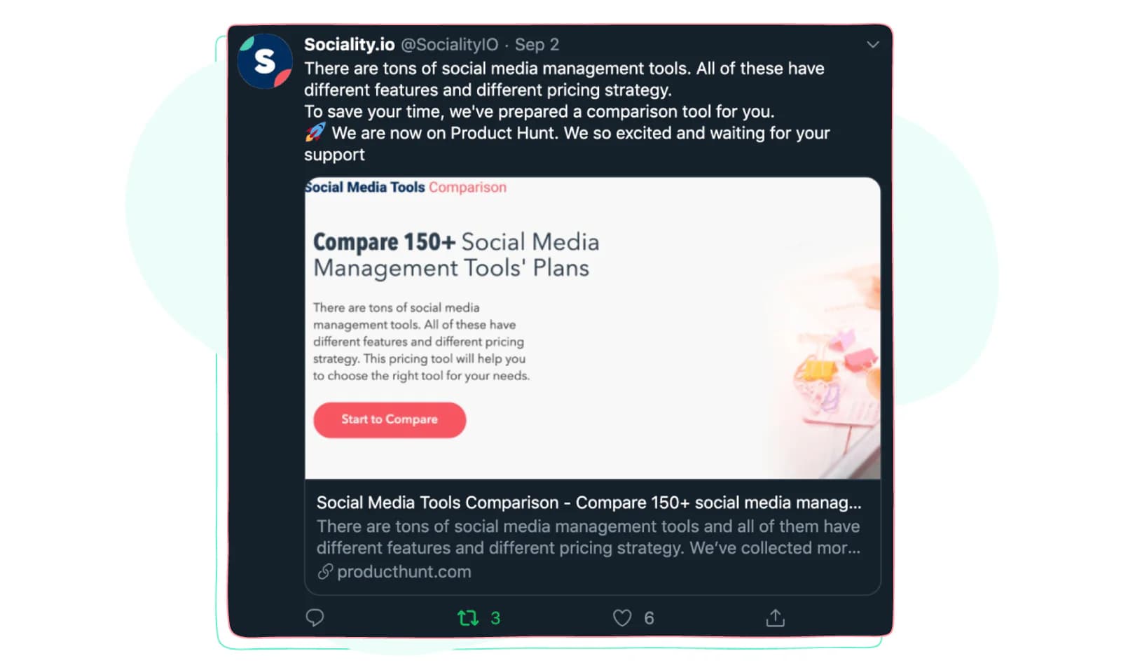 Social media post example