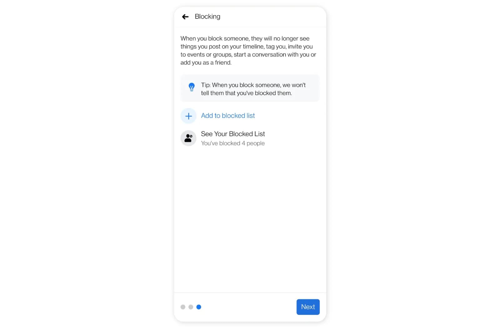How can you control who sees what you share on Facebook - Blocking