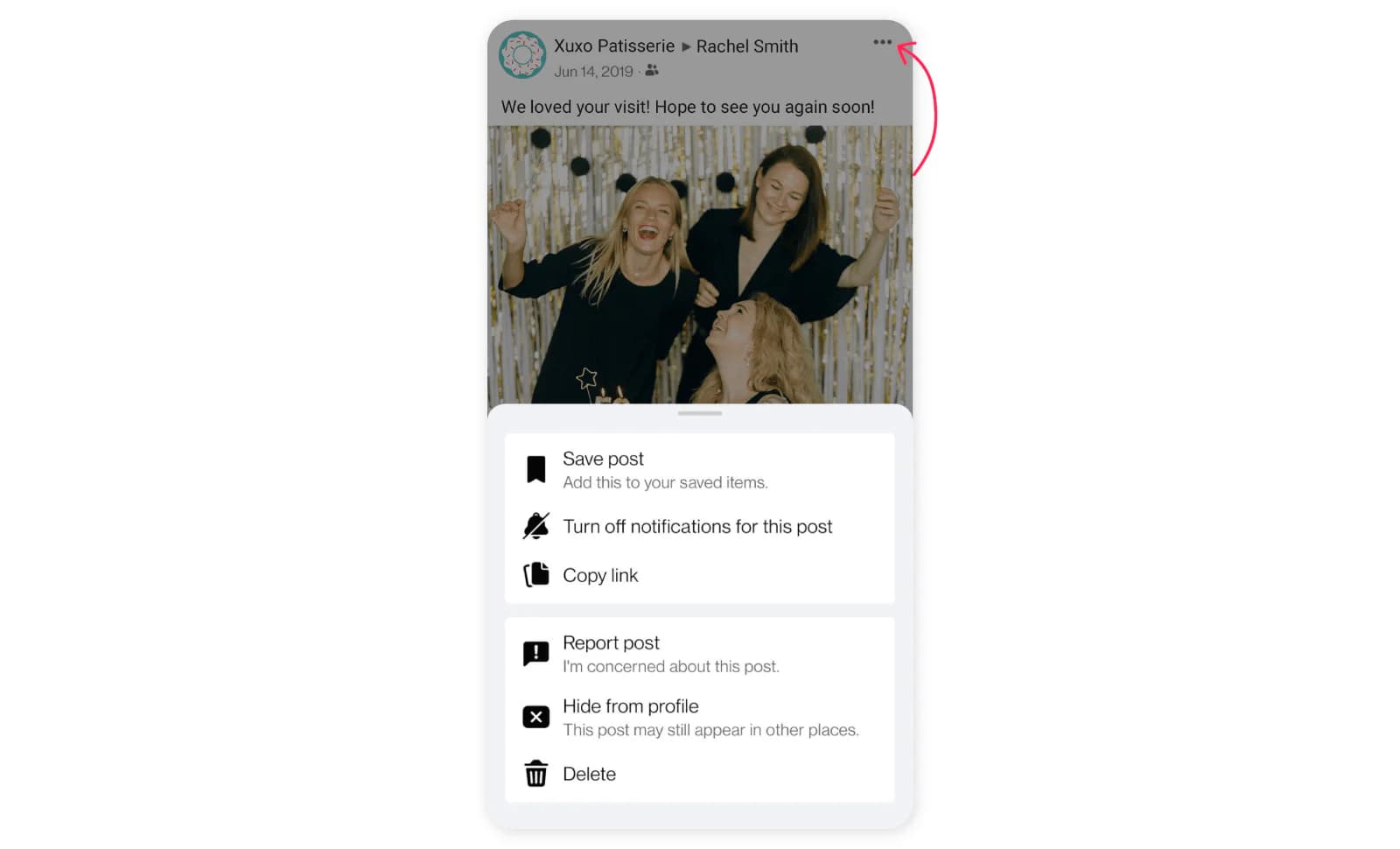 How to hide a post shared on your Facebook Profile