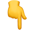 Backhand index pointing down emoji