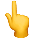 Backhand index pointing up emoji