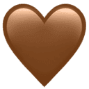 Brown heart emoji