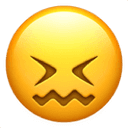 Confounded face emoji