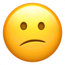 Confused face emoji