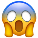 Face screaming in fear emoji