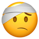 Face with head bandage emoji