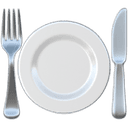 Fork & knife with plate emoji